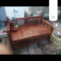 تخت تمام چوب درباری