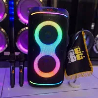 اسپیکر شارژی طرح JBL باند دو میکروفن بیسیم آکبند|سیستم صوتی خانگی|مشهد, سراب|دیوار