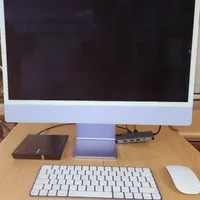 فروش iMac 24 اینچ 2021 با تراشه M1 رنگ بنفش یاسی|رایانه رومیزی|رشت, گلسار|دیوار