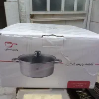 قابلمه استیل پارس‌خزر ۸.۵ لیتری  نو در کارتن|ظروف پخت‌وپز|تهران, شهرک شریعتی|دیوار