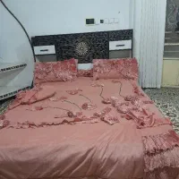 تختخواب دونفره با تشک مدل رویال و بوفه