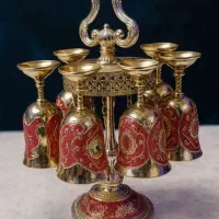 ست جام دکوری گیلاس۶ عددی