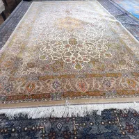 ۳ عدد ۴ متری ابریشم نسکافه ای بژ ماشینی+ ۲ کناره|فرش|تهران, پونک|دیوار