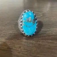 انگشتره نقره فیروزه بزرگ اصل  نو نو‌