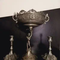ست شکلات خوری   شمعدان  سیلور