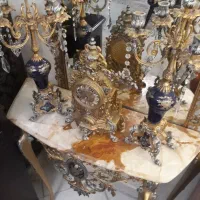 آینه و شمعدان کنسول آینه قدیمی|کلکسیون اشیاء عتیقه|شاهین‌شهر, نبوت|دیوار