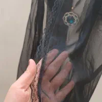 روسری توری حاشیه دانتل|لباس|کامیاران, |دیوار