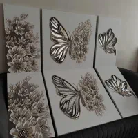 تابلو پروانه آینه ای برجسته رزینی،هدیه ولنتاین