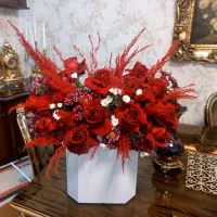 سبد گل تازه رز