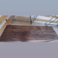 دکور کاملا نو فلزی چوبی .چوب روس|کتابخانه، شلف، قفسههای دیواری|شیراز, سینما سعدی|دیوار