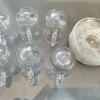 استکان و نعلبکی بلور