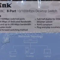 سوئیچ ۸ پورت d link|مودم و تجهیزات شبکه|گرگان, |دیوار