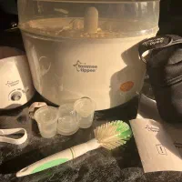 ست کامل استریل شیشه شیر وپستانک وگرم کن شیشه شیر