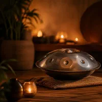 نوازنده حرفه‌ای هندپن (هنگدرام) اجرای آرام‌بخش