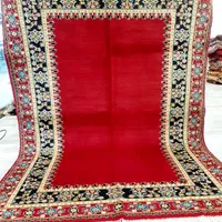 قالیچه سه متری کف ساده قرمز  رنگ طبیعی گل ابریشم|فرش|تهران, حر|دیوار