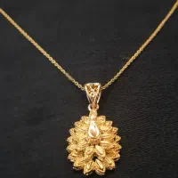 ست گردنبند گوشواره وحلقه بدل مشابهه طلا