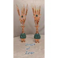 گلدان مسی فیروزه کوبی