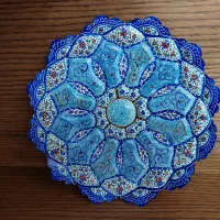 بشقاب دیوارکوب میناکاری|صنایع دستی و سایر لوازم تزئینی|اصفهان, آبشار|دیوار
