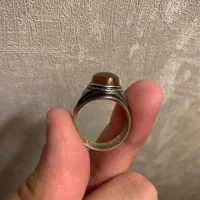 انگشتر عقیق یمنی اصل با رکاب کار دست