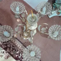 لوستر فلزی طلایی