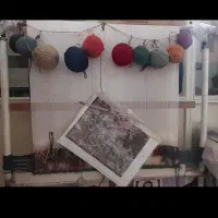 دار قالی همراه با وسایل کامل نخ و قیچی،|تابلو فرش|تهران, مطهری|دیوار