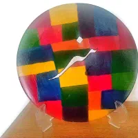 بشقاب سفالی تزئینی مدرن (تک و منحصربه‌فرد)