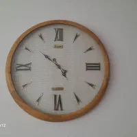 ساعت دیواری با قطر ۷۵ با چوب گردو