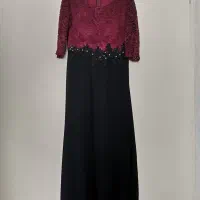 لباس مجلسی مشکی قرمز سایز 40-42