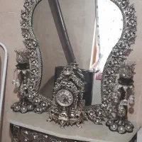 آینه و شمعدان طرح برنز