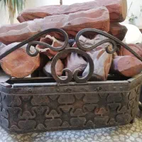 منقل گازی شومینه با هیزم سفالی