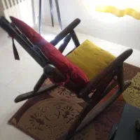 صندلی راک نو قهوه ای سوخته با تشک کوسن پشتی|صندلی و نیمکت|پردیس, فاز ۴|دیوار