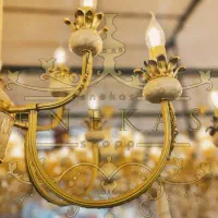 لوستر نئوکلاسیک برنز|لوستر و چراغ آویز|قم, کاسه گران|دیوار