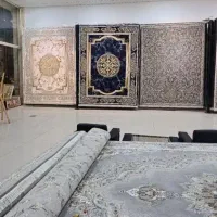 فرش کارخانه ای &+ طرح نسترن - حاشیه دار