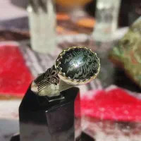 انگشتر نقره 925 مردانه با نگین عقیق و حدید|جواهرات|شیراز, شهرک قمشه|دیوار