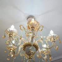 یک جفت لوستر کریستال وارداتی|لوستر و چراغ آویز|تهران, صد دستگاه|دیوار