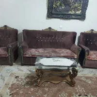 مبل 7نفره راحتی و2تا میز عسلی بزرگ وکوچک