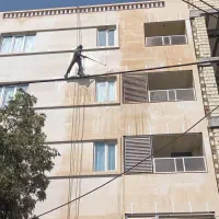 کار در ارتفاع پیچ و رولپلاک عایق نانو کنیتکس شستشو|خدمات پیشه و مهارت|صدرا-فارس, فاز ۱|دیوار