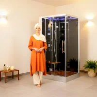 جکوزی با کابین دوش برای ساکنین کیش سونا بخار خشک|لوازم حمام|کیش, |دیوار