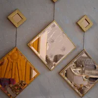 ۵ عدد آینه دکوراتیو شامپاینی درحدنو