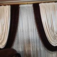 پرده پذیرایی و آشپزخانه یا اتاق خواب