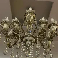 لوستر برنز ۶ شاخه|لوستر و چراغ آویز|اردبیل, |دیوار