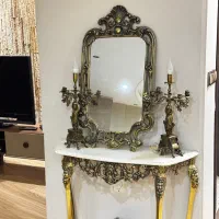 آینه شمعدون برنج