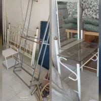 تخت خواب اهنی دونفره با دودلاور و اینه