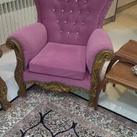 مبل7نفره چوبی|مبلمان خانگی و میز عسلی|قائم‌شهر, |دیوار