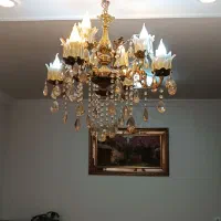 لوستر جنس برنز|لوستر و چراغ آویز|اسلام‌شهر, شهرک امام حسین (میان آباد)|دیوار