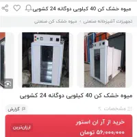 میوه خشک کن دوگانه ظرفیت ۴۰ کیلویی