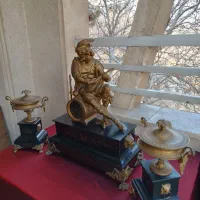 کاپ وساعت سنترپیس گلدان میناکاری ژاردانیه اروپایی