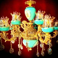 لوسترسلطنتی.سرامیکی خاص برای مشتری خاص تابش فروز|لوستر و چراغ آویز|مشهد, خین عرب|دیوار