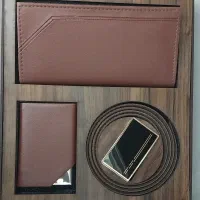 ست کیف و کمر چرم‌ مردانه