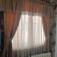 دو عدد پرده کارکرده